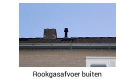 Rookgasafvoer buiten